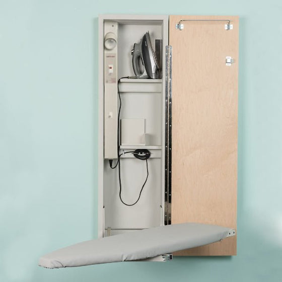 Iron-A-Way adjustable swivel ironing center
