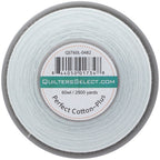 Quilters Select Perfect Cotton Plus 60wt Thread — Nimbus, 2,500 Yards — spool label view
