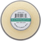 Quilters Select Perfect Cotton Plus 60wt Thread — Sugar Cookie, 2,500 Yards — spool label view