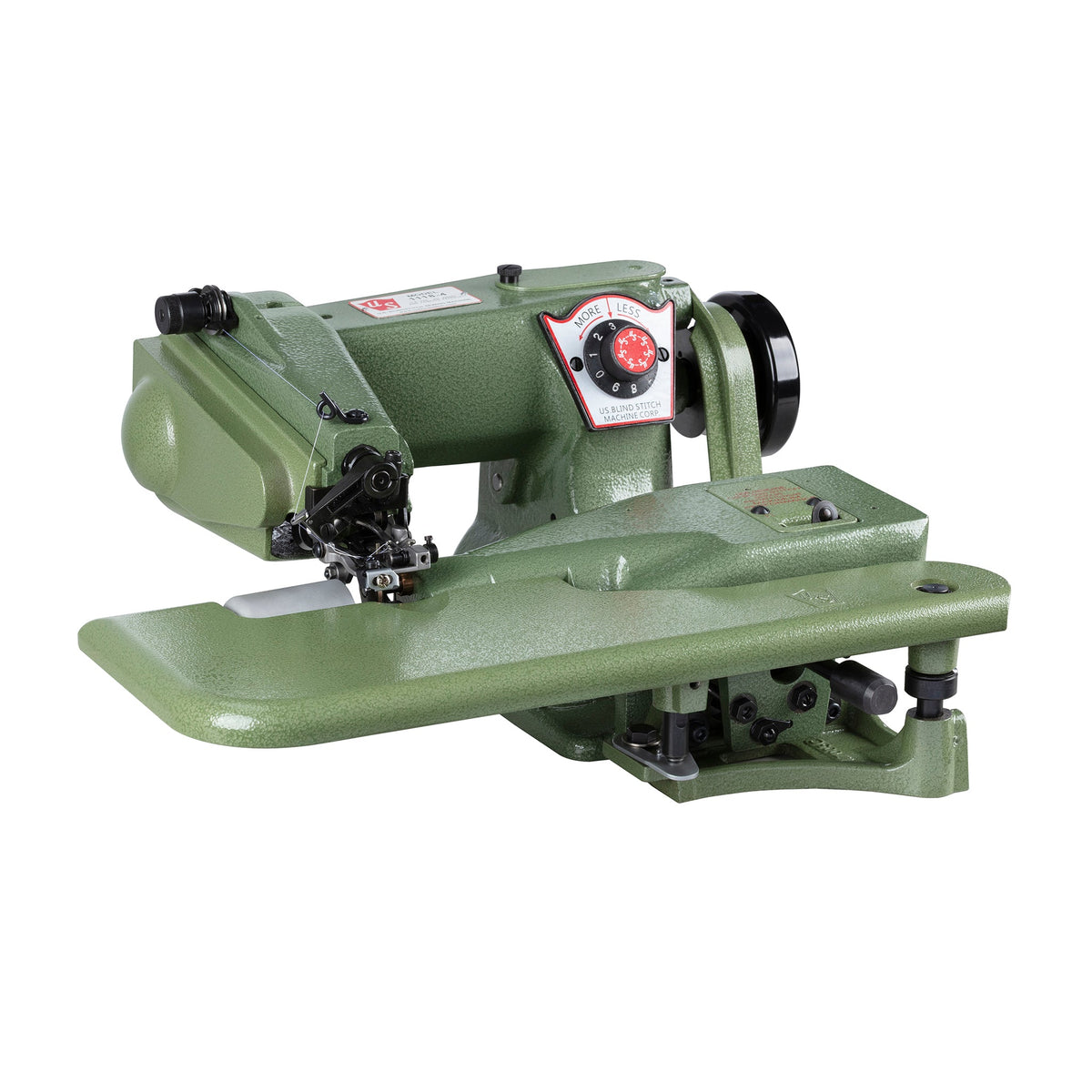 US Blindstitch 1118-4 Industrial Single Thread Blindstitch Hemming Machine with Table & Servo Motor - product view 1