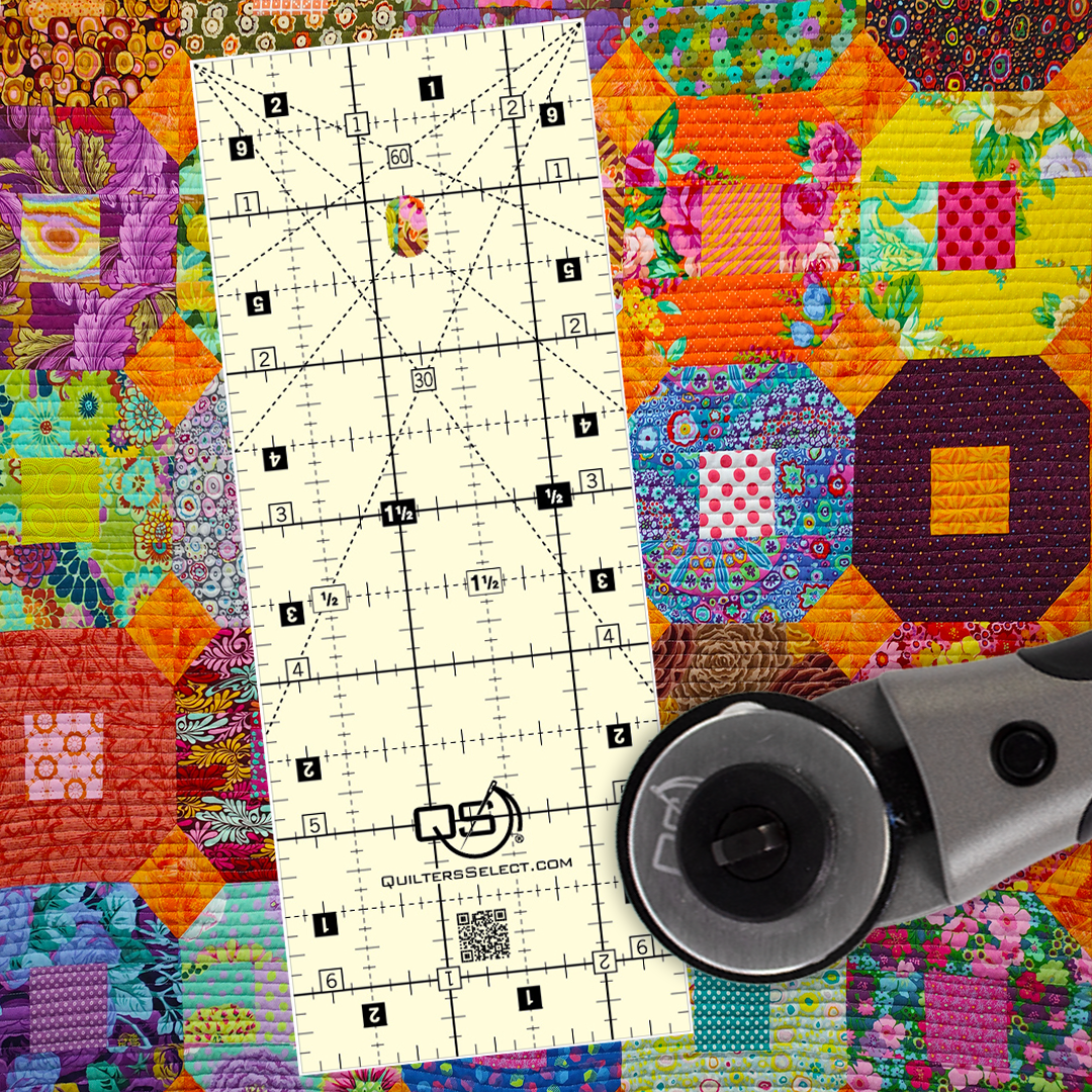 Quilters Select Non-Slip Ruler – 2.5″ x 6.5″ — manufacturer product view 1
