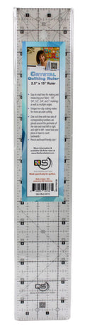 Quilters Select Non-Slip Crystal Clear Ruler: 2.5″ x 15″ — manufacturer product view 1