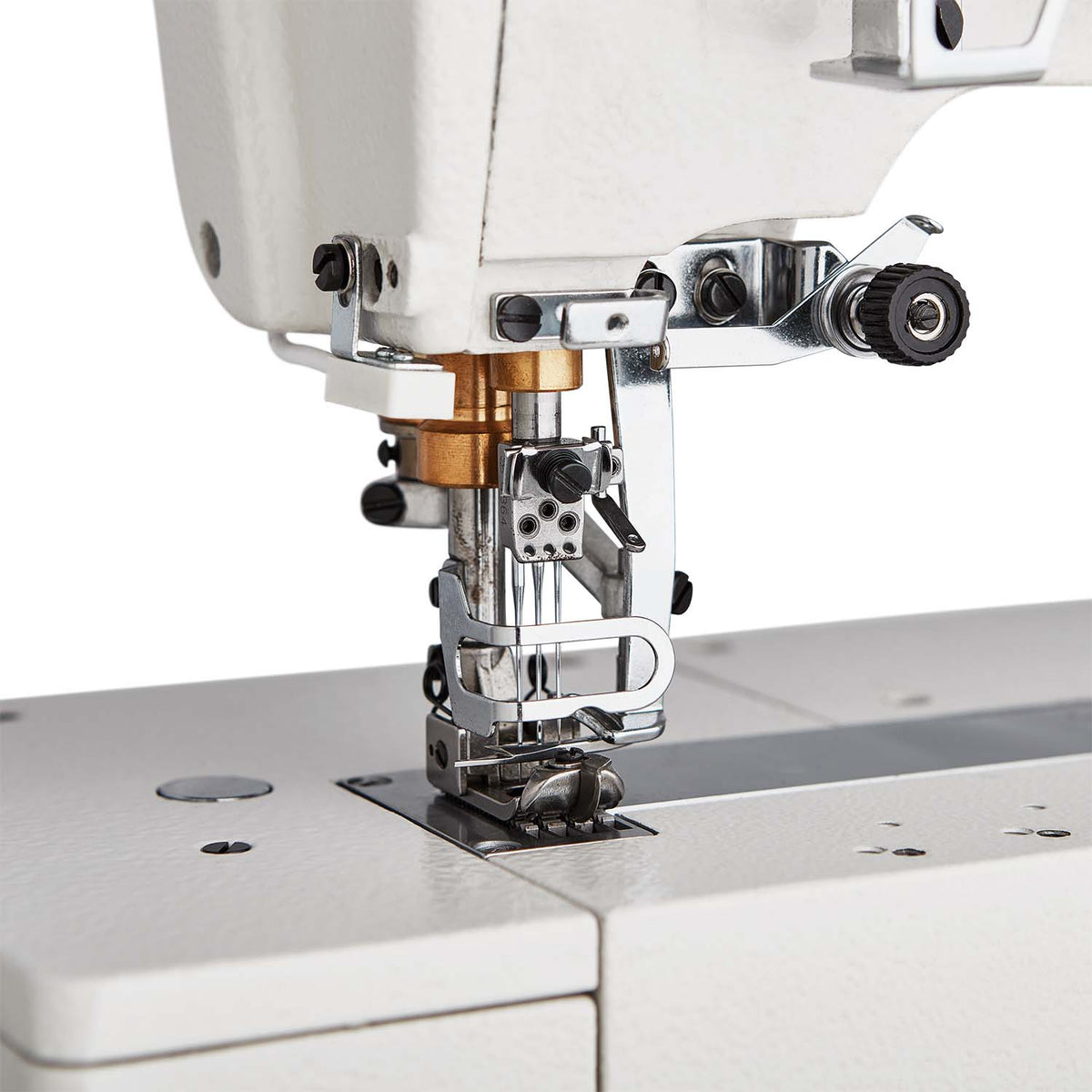 Reliable 2100IF presser foot and three-needle coverstitch setup