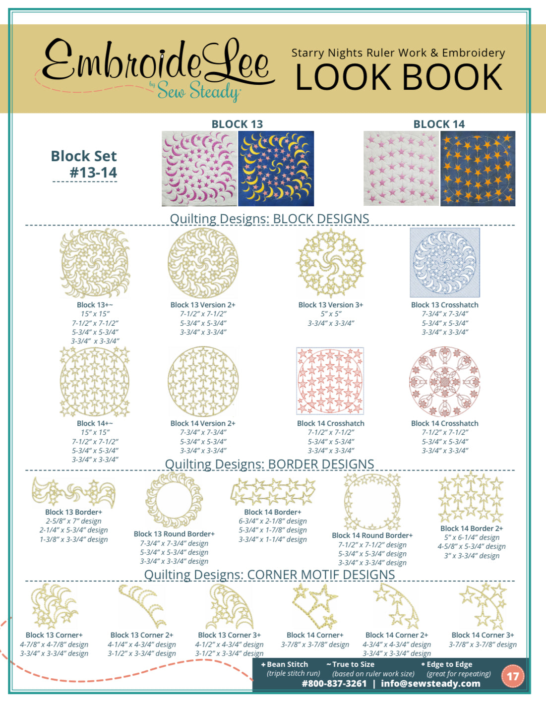 Westalee Design Starry Night 3pc Star Template Block Set 7