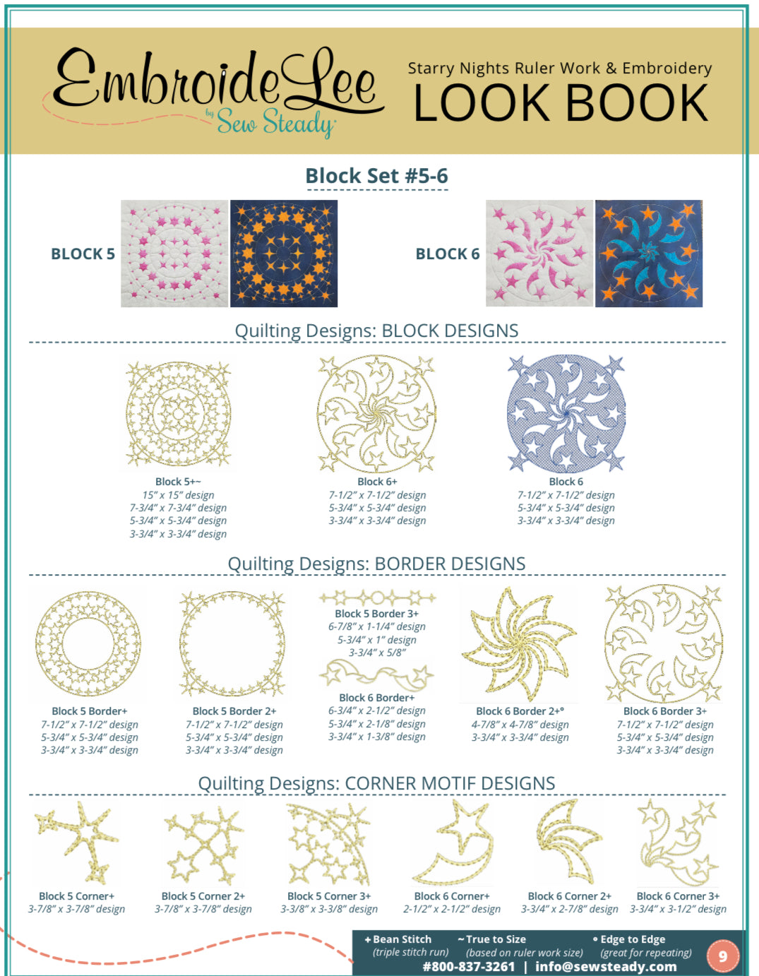 Westalee Design Starry Night 6pc Star Template Block Set 3