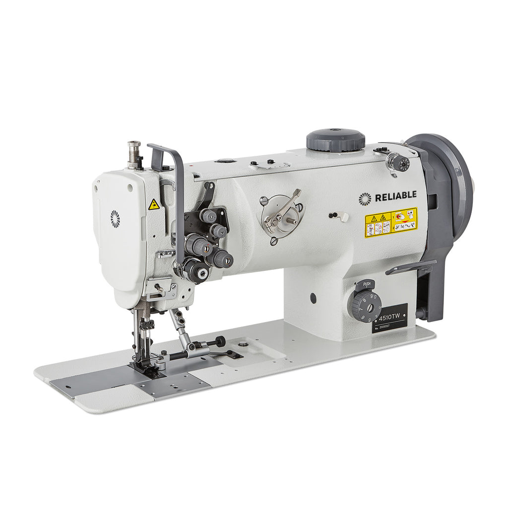 Reliable 4510TW two-needle walking-foot machine with optional roller edge guide