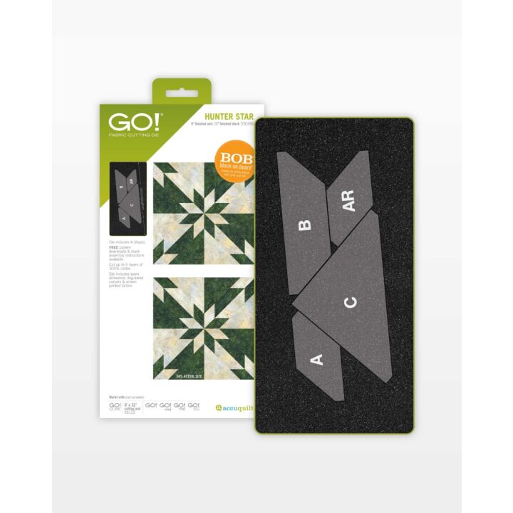 GO! Hunter Star-6" Finished (Makes 12" Finished Blocks) Die