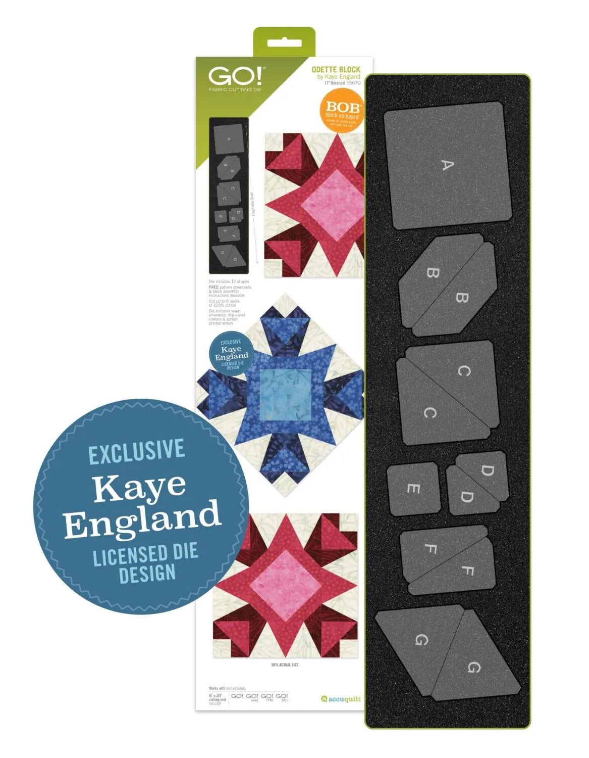 GO! Odette Block-11" Finished Die by Kaye England