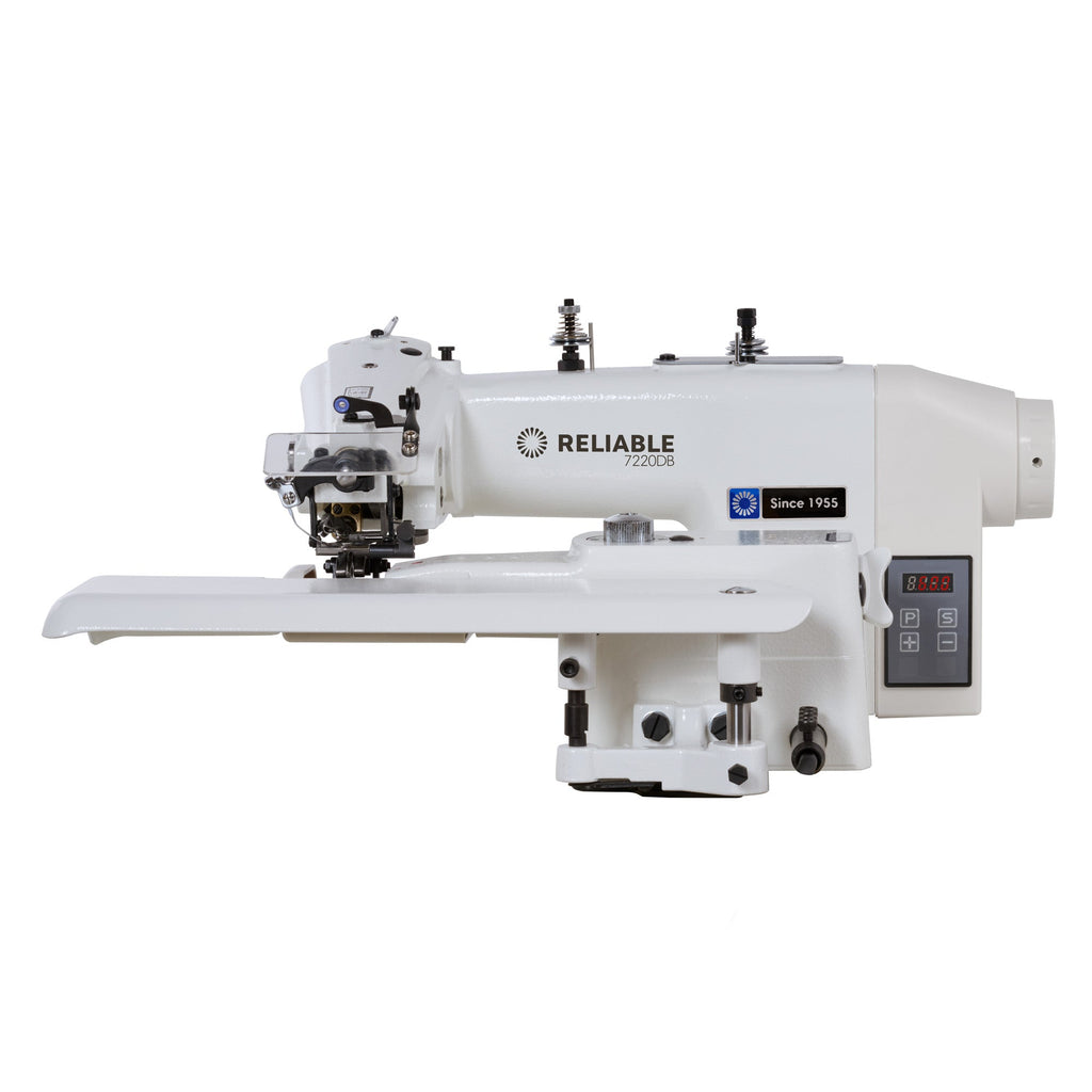Reliable 7220DB direct-drive drapery blind stitch machine front view