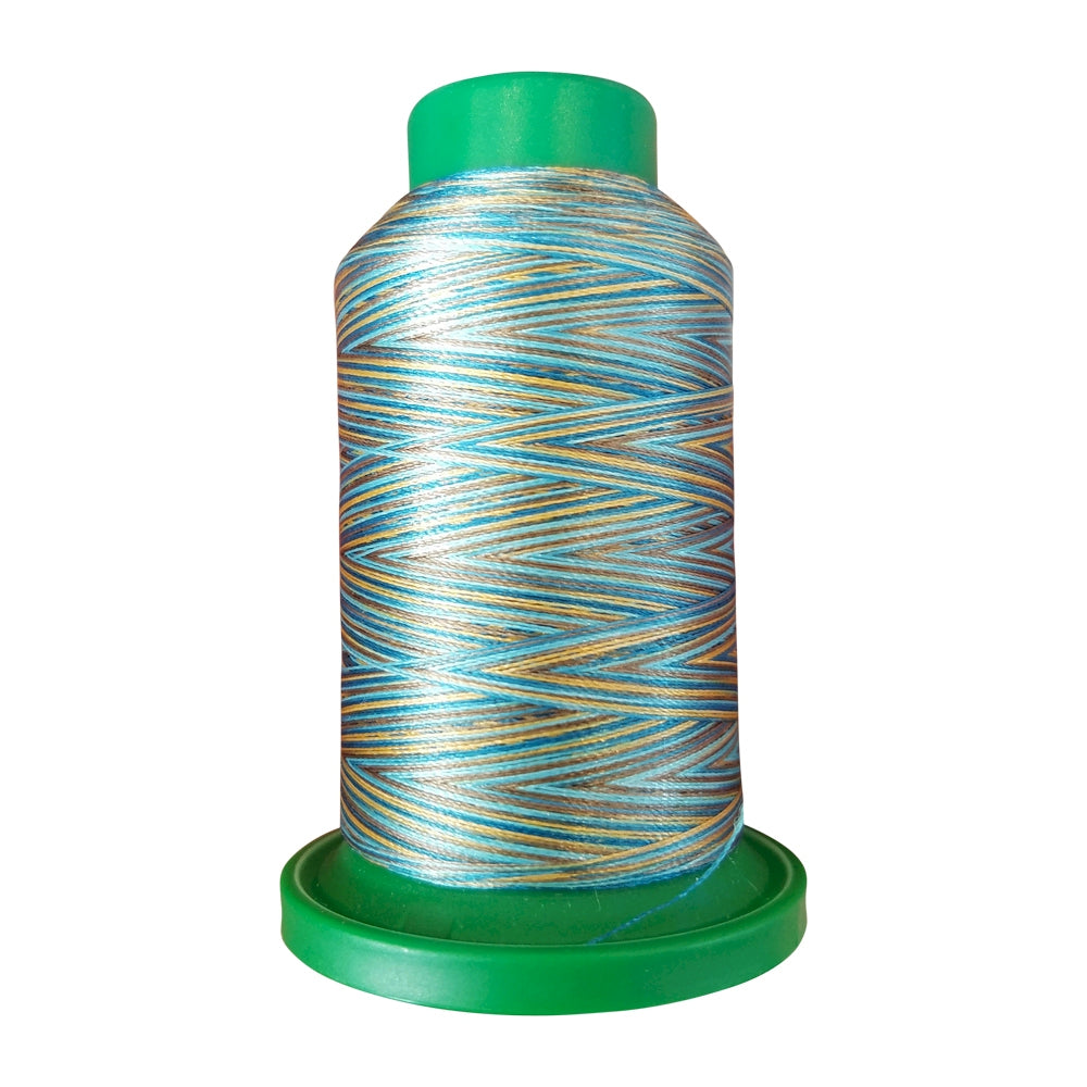 Isacord 9978 Egyptian Turquoise variegated 1,000m embroidery thread spool