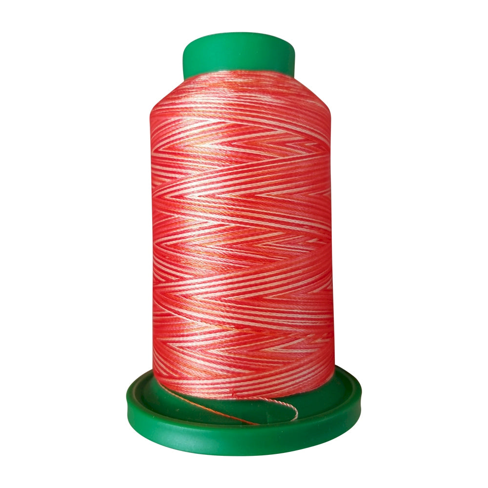 Isacord 9924 Atomic Orange variegated 1,000m embroidery thread spool