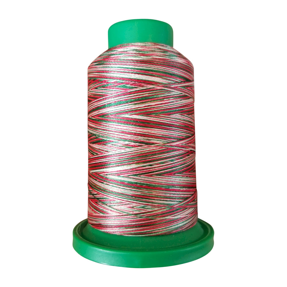 Isacord 9864 Holly Berry Wreath variegated 1,000m embroidery thread spool