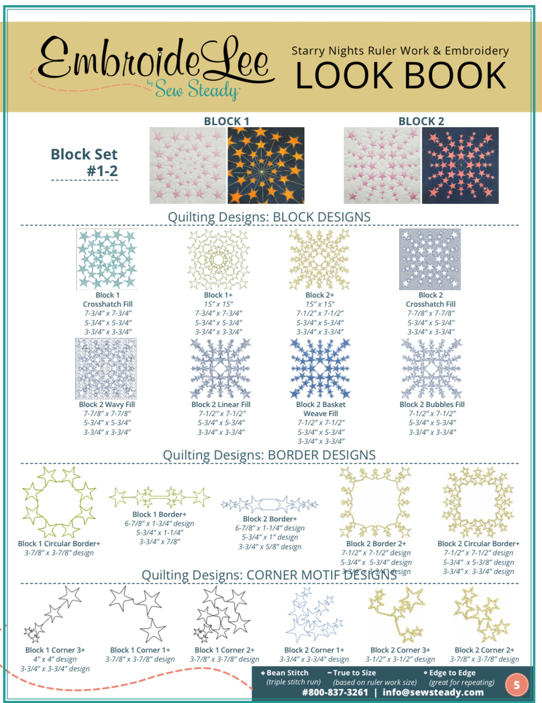 Westalee Design Starry Night 4pc Star Template Block Set 1