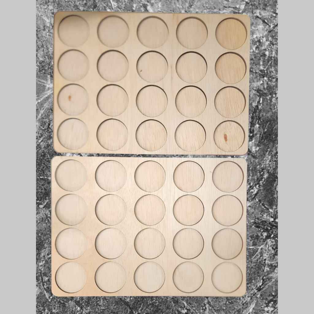 IKEA ALEX 9-Drawer Thread Storage Tray Inserts — two empty trays placed end to end