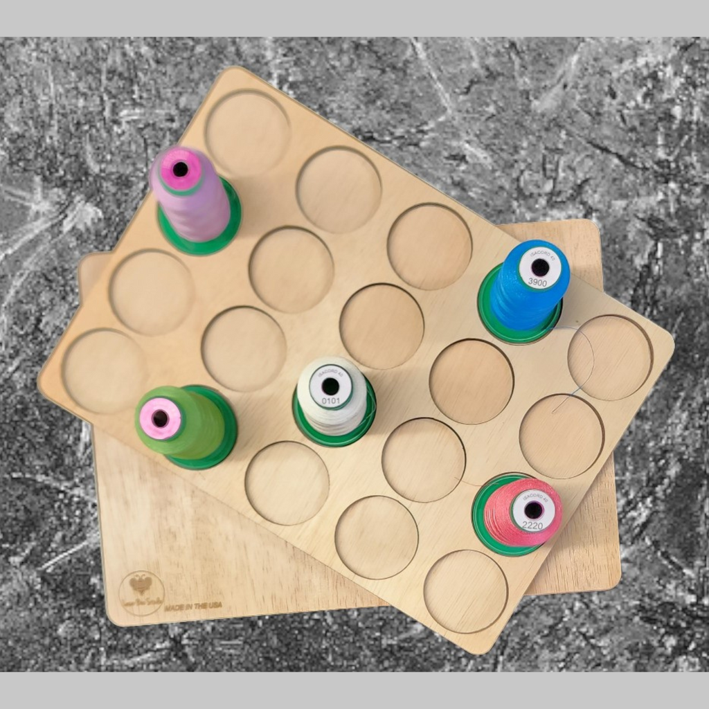 IKEA ALEX 9-Drawer Thread Storage Tray Inserts — overlapping trays with several sample spools