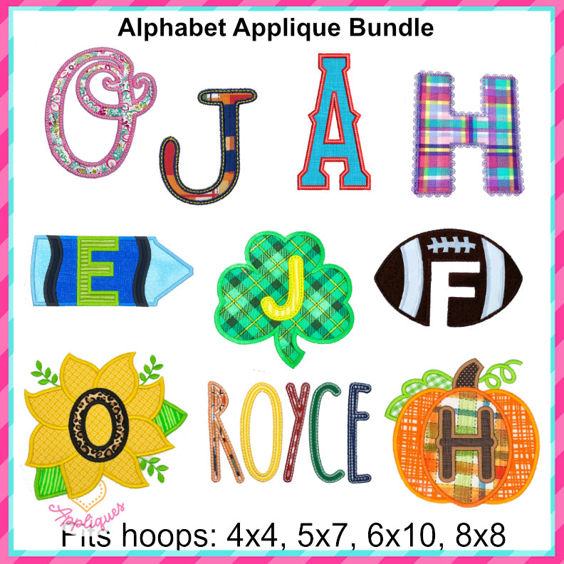 Creative Appliques Alphabet Applique Bundle - Sew Nation USA Exclusive