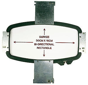 Durkee 30cm x 15cm Rectangular Hoop, 360 Needle Spacing, Tajima, Brother & Toyota Compatible product image