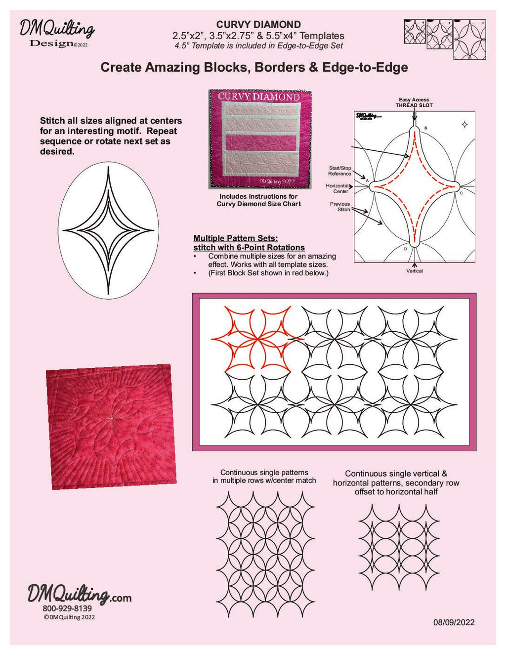 DM Quilting – Curvy Diamonds