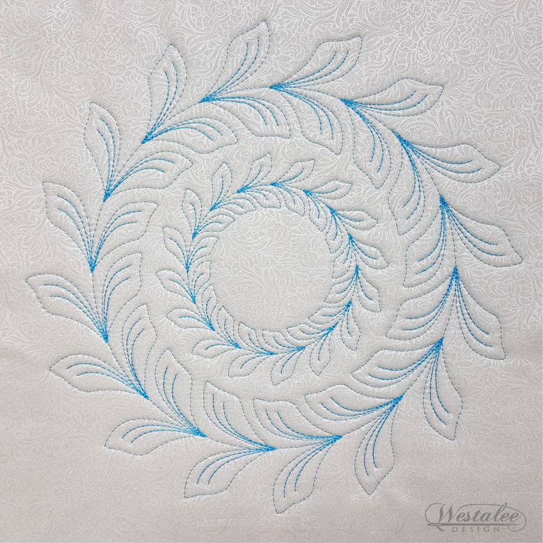 Westalee Design 2pc Feathered Leaf Circle Wreath Template Set