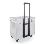 Rear view of CudaCase with telescoping handle extended