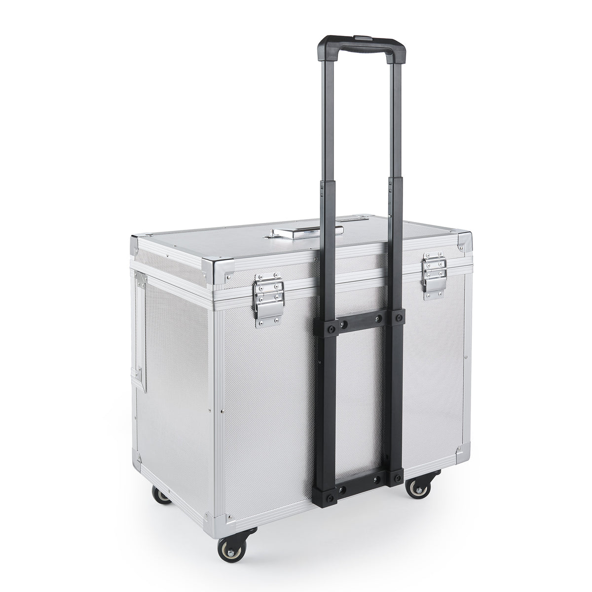 Rear view of CudaCase with telescoping handle extended