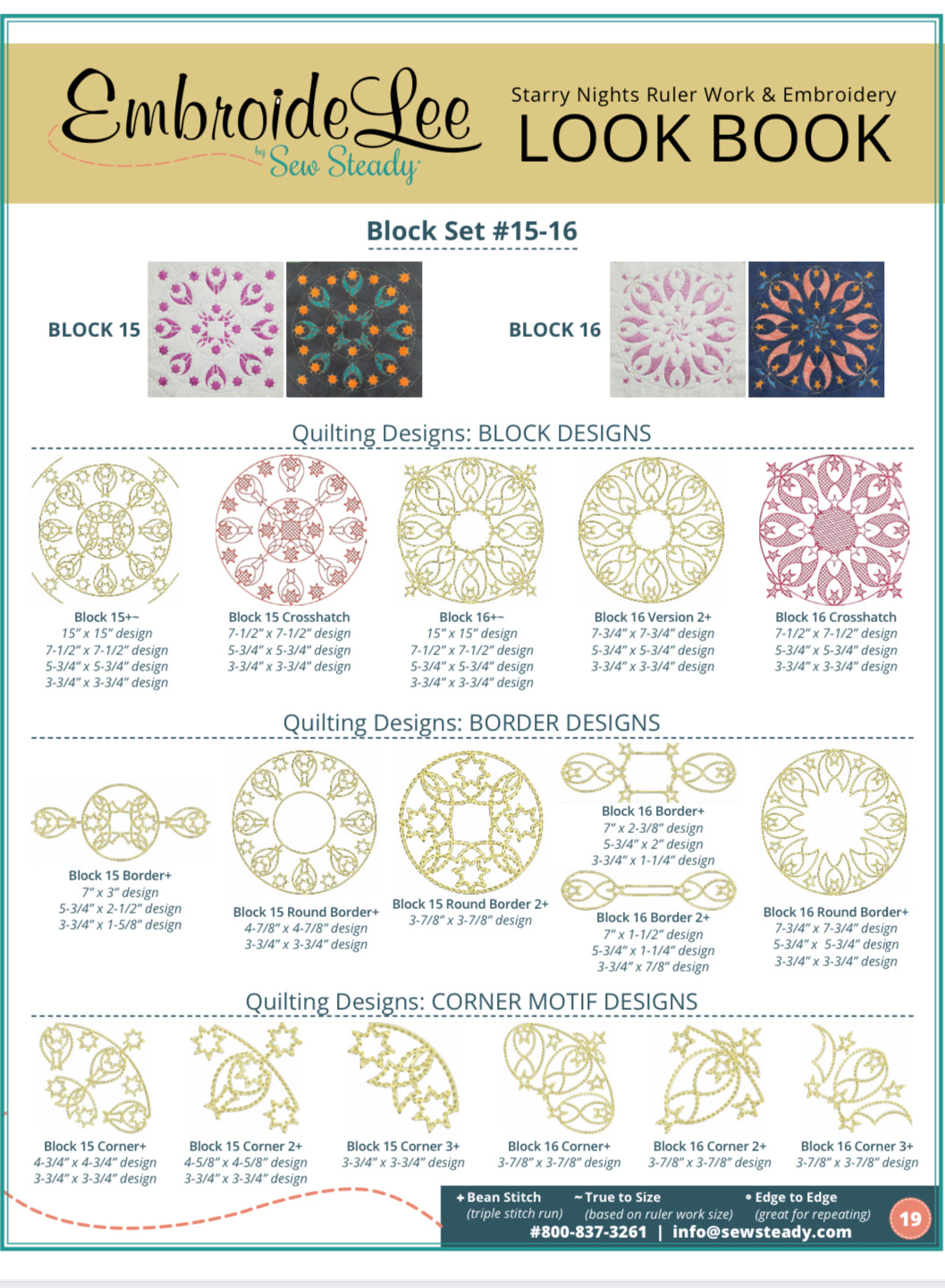 Westalee Design Starry Night 3pc Star Template Block Set 8