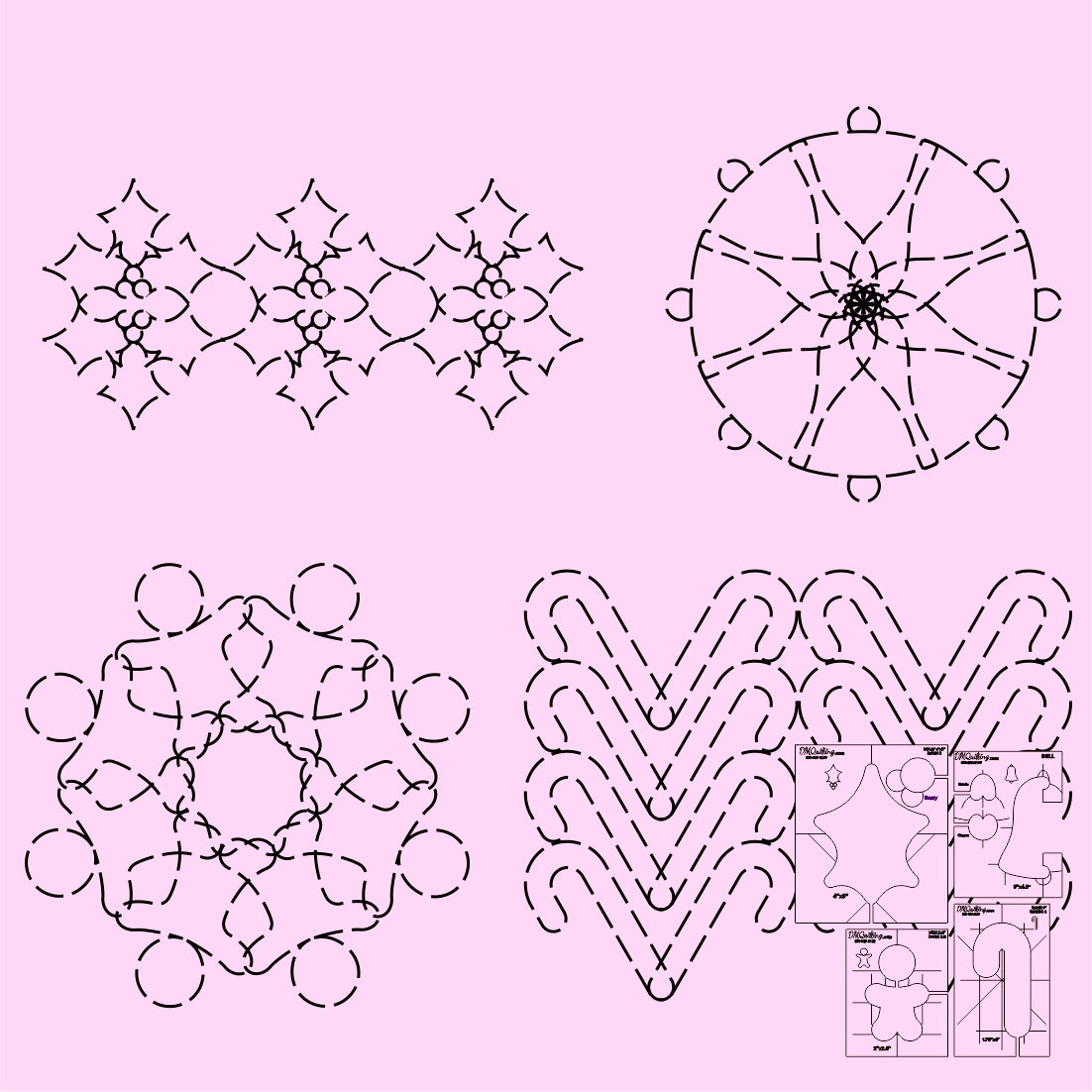 DMQuilting – Holiday Sampler Template Set 2
