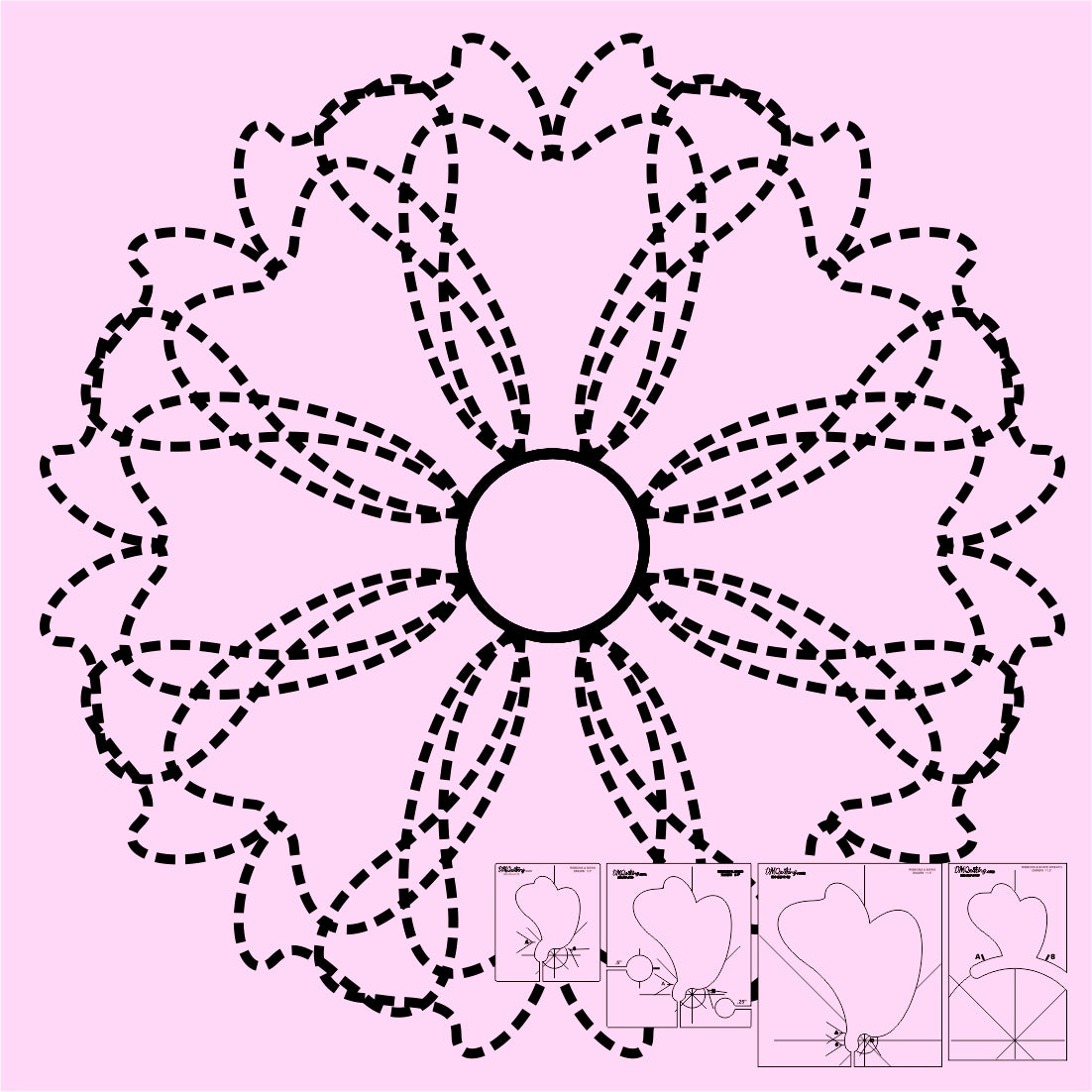 DM Quilting – Ribbons & Bows & Wreath Templates