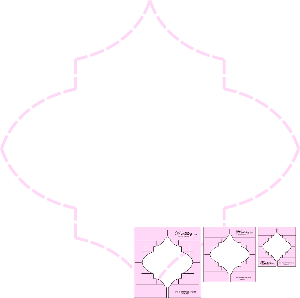 DM Quilting – Stepping Stones Template