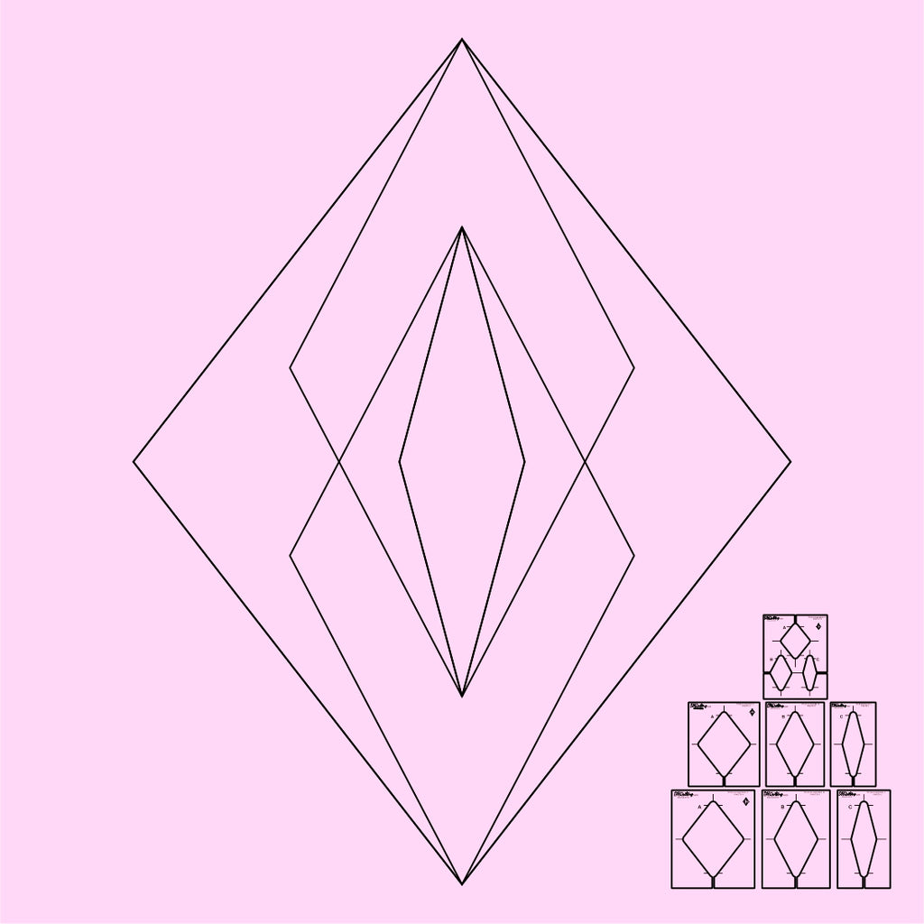 DM Quilting – Triad Diamond Templates