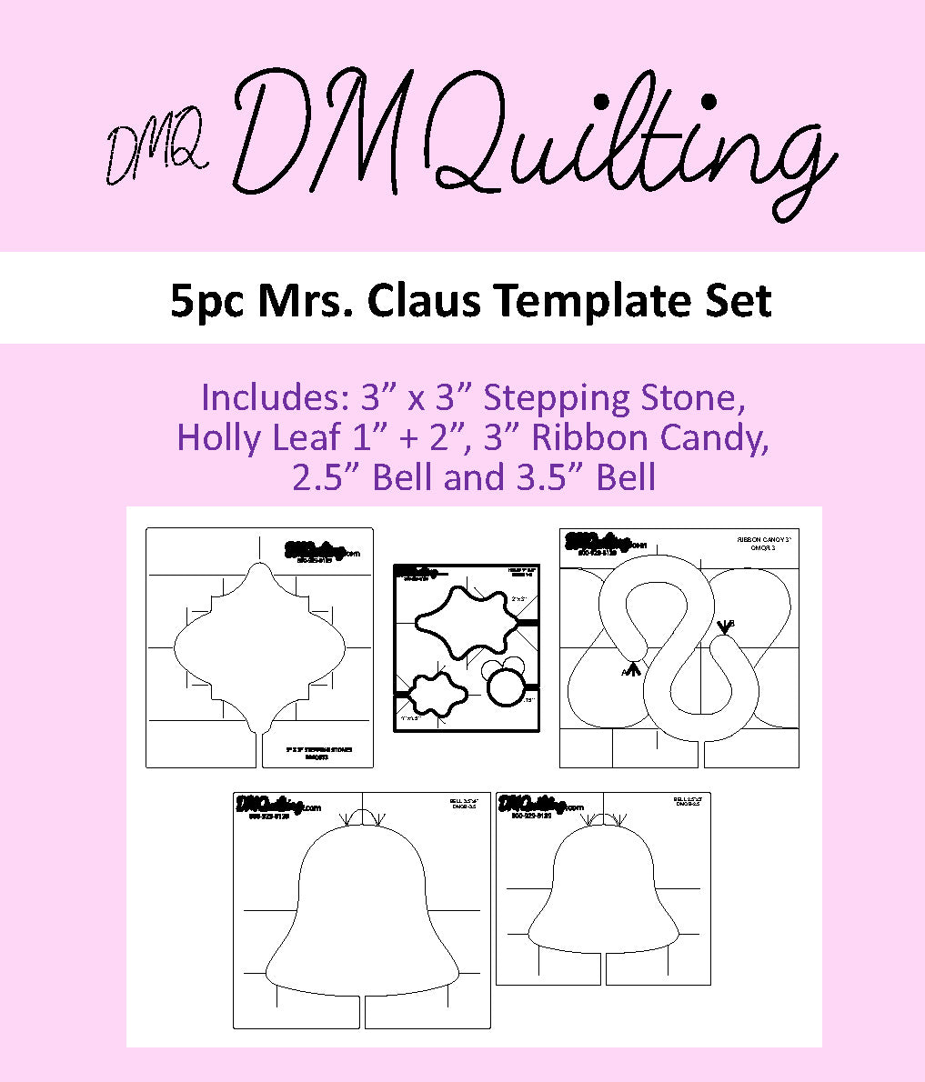 DMQuilting Mrs Claus Template Set