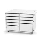 Kangaroo Dingo II K7911 storage cabinet and cutting table in Ash White