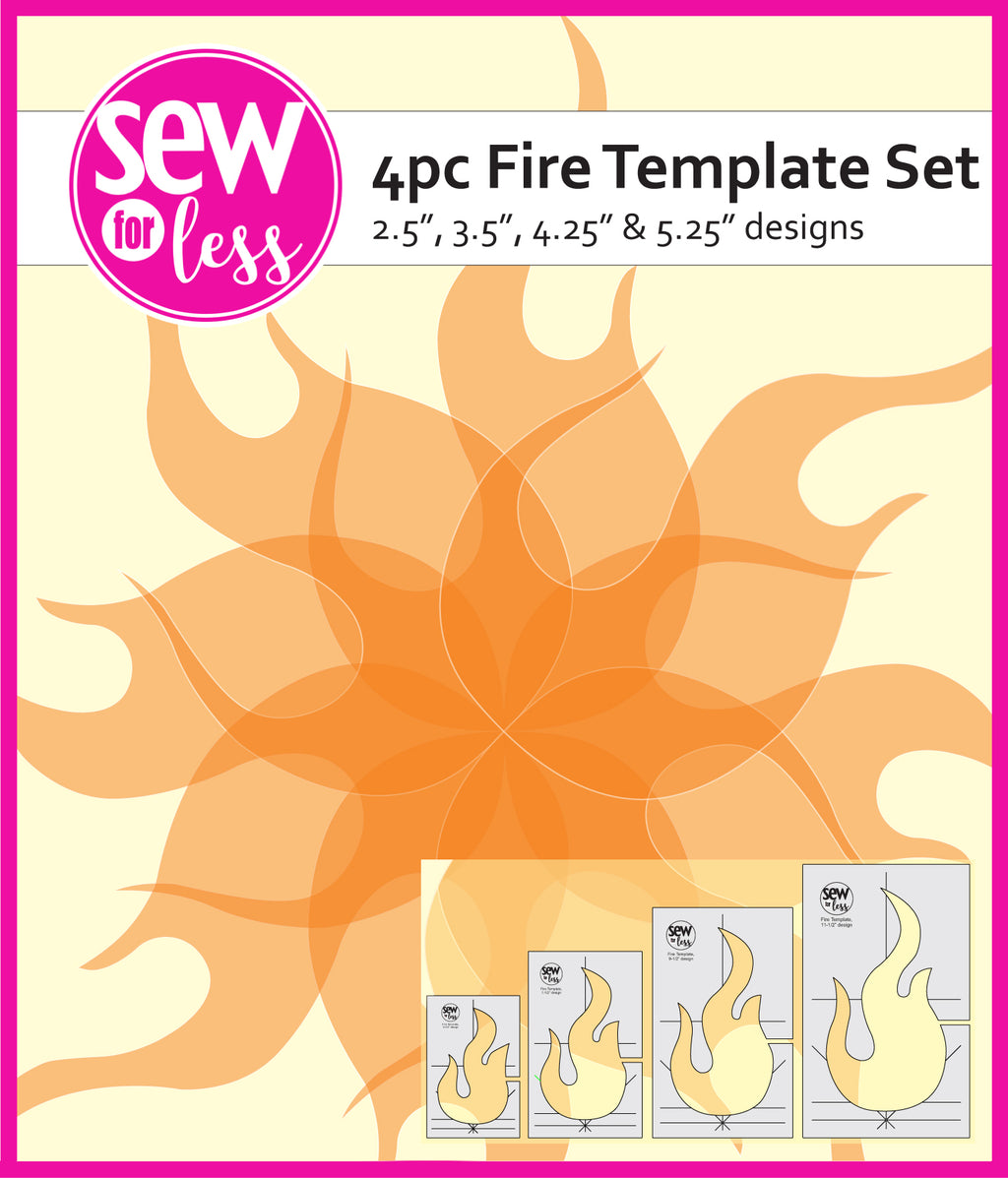 Fire 4pc Template Set by Sew For Less