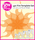 Fire 4pc Template Set by Sew For Less