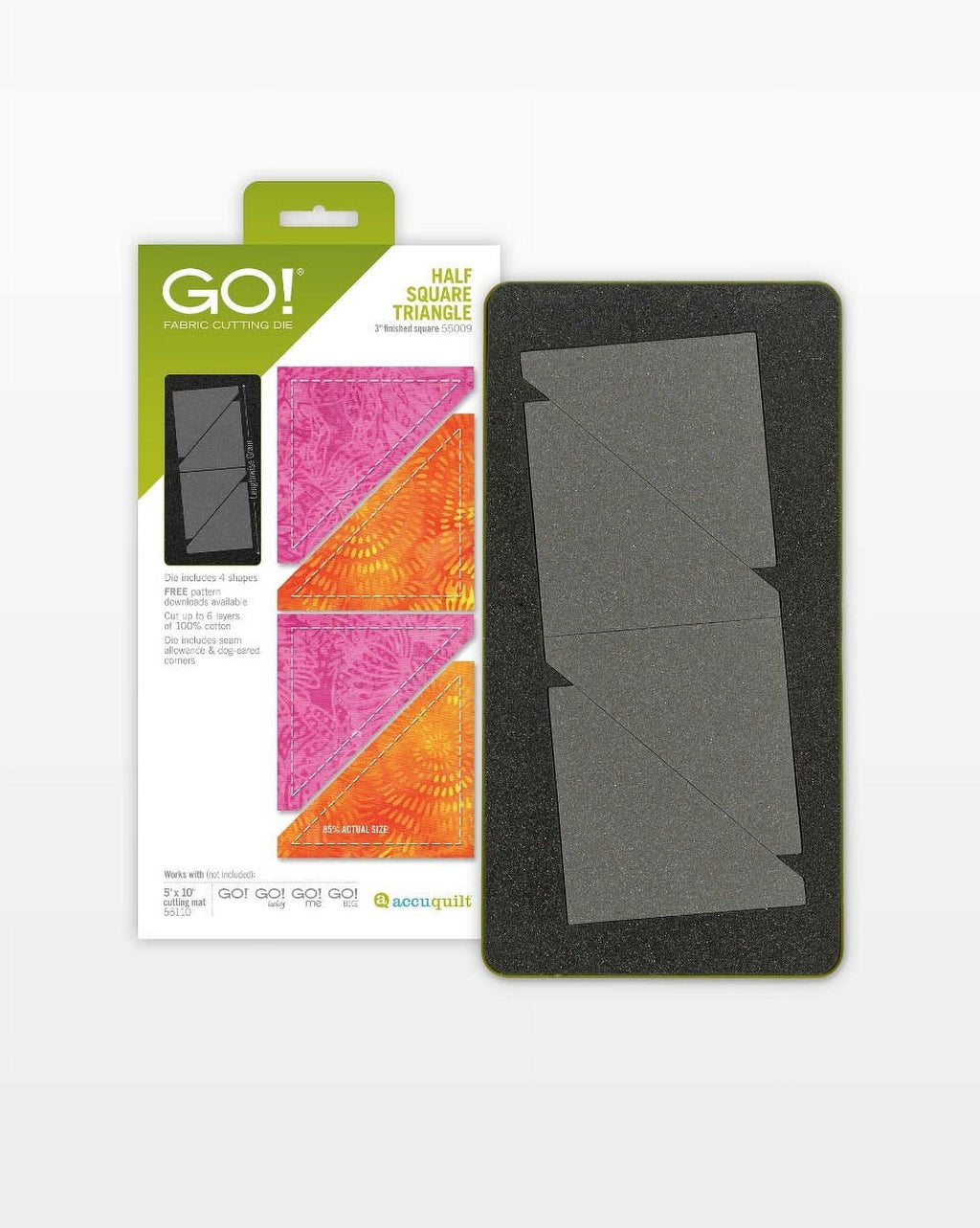 GO! Half Square Triangle-3" Finished Square Die