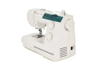 A white Husqvarna Viking 116 sewing machine with a teal control panel, shown from a three-quarters angle on a white background.