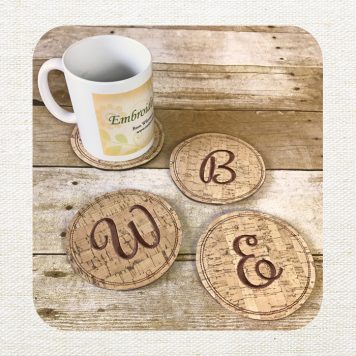 Embroidery Garden Cork Coasters Set 1 included in Home Bundle