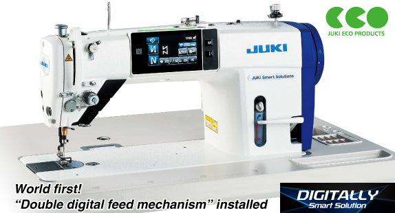 JUKI DDL-9000CF series digital lockstitch machine, manufacturer series photo representative of DDL-9000C-FMS head