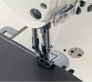 JUKI DNU-1541 walking foot and needle area sewing layered material