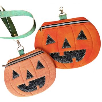 Embroidery Garden Jackie Pumpkin Bags Set included in Holiday Purse Bundle