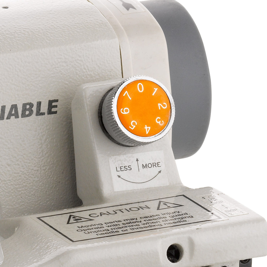 Stitch penetration adjustment dial on the Reliable Maestro 600SB