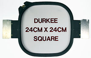 Durkee 24cm x 24cm Square Hoop, 400 Needle Spacing, Melco Compatible product image