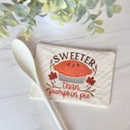 Embroidery Garden Sweeter Than Pumpkin Pie Mug Rug included in Mug Rugs and Coasters Bundle