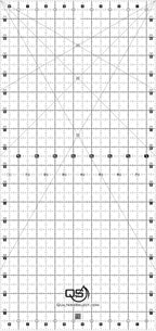 Quilters Select Crystal 8.5 by 18 inch clear non-slip ruler