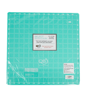 Quilters Select 14-inch cutting mat and wool pressing pad