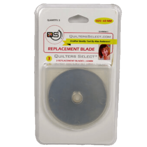Quilters Select 60mm replacement rotary blades, three pack