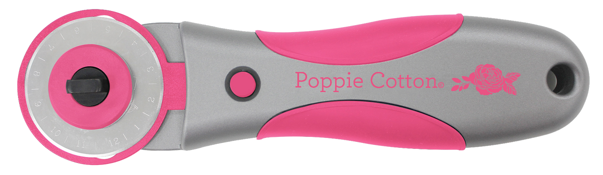 Quilters Select Poppie Cotton pink 45mm deluxe rotary cutter