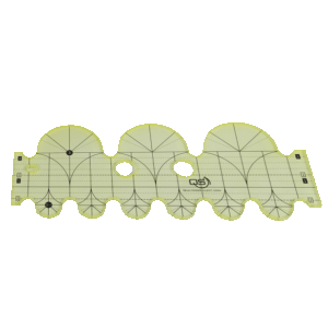 Quilters Select 6 and 1 inch clamshell machine quilting ruler