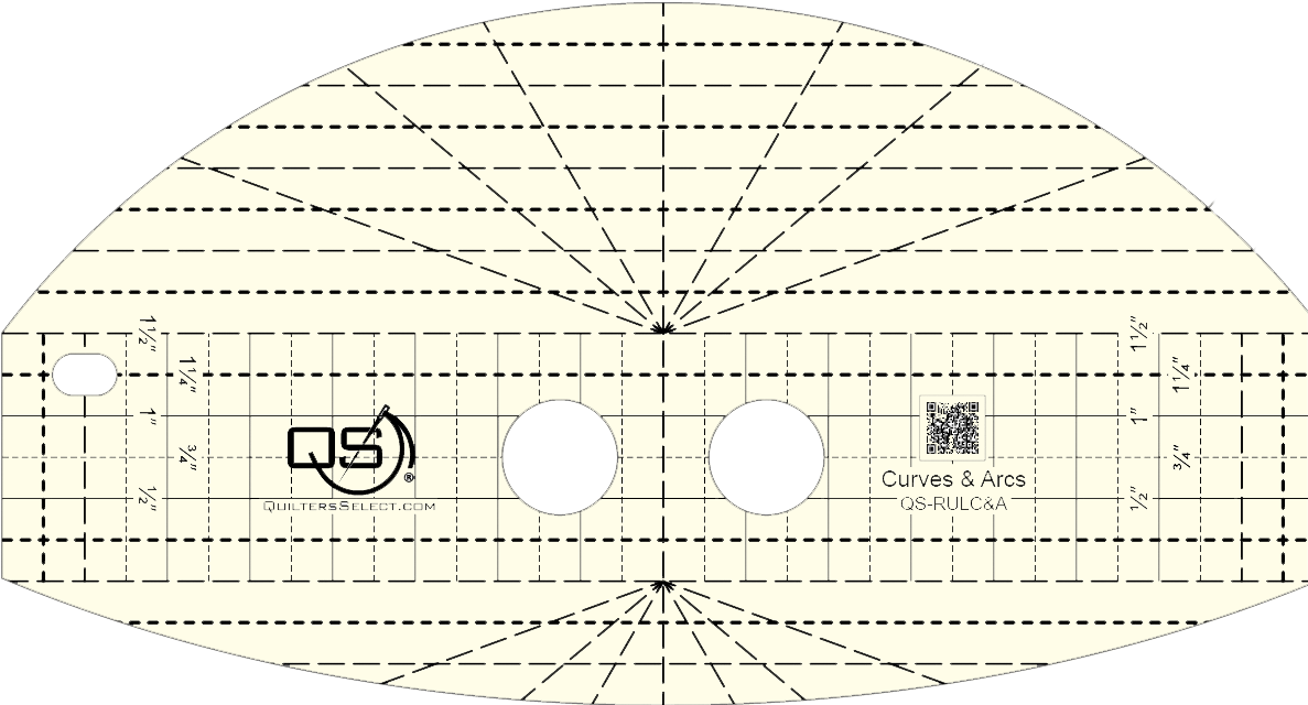 Quilters Select Curves and Arcs machine quilting ruler