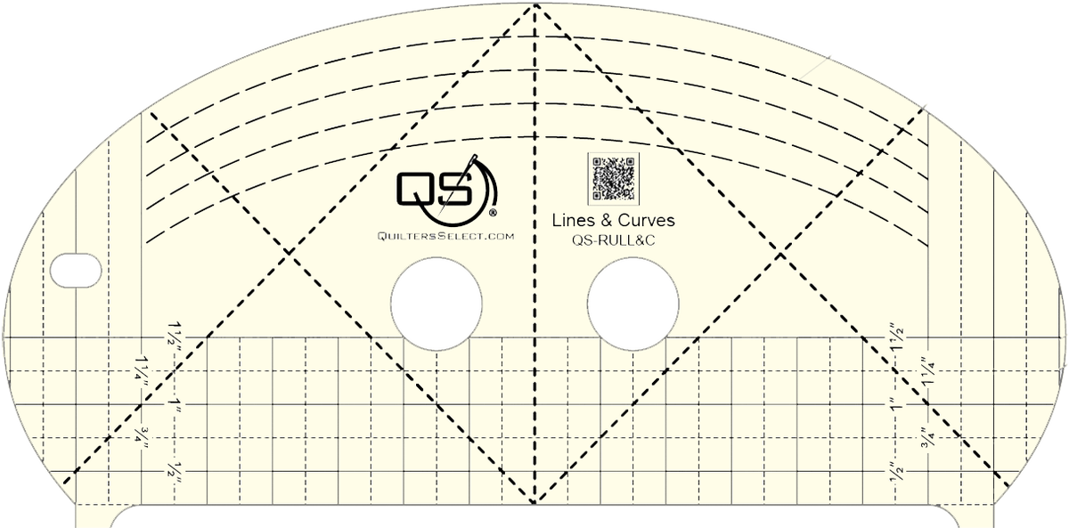Quilters Select Lines and Curves machine quilting ruler